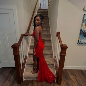 PROMBAY SZ TWO PROM/EVENING GOWN, BRIGHT RED❤️